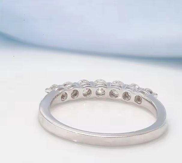Lab Grown Diamond Engagement Ring for Women 14K White Gold | Round Cut DEF Color VVS Clarity Band 0.7–2.1ctw