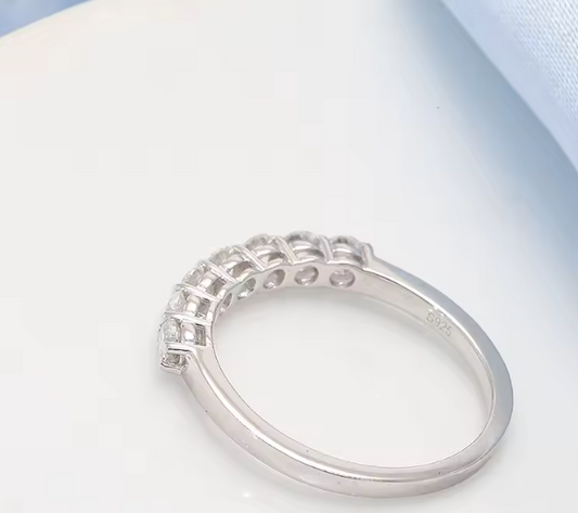 Lab Grown Diamond Engagement Ring for Women 14K White Gold | Round Cut DEF Color VVS Clarity Band 0.7–2.1ctw